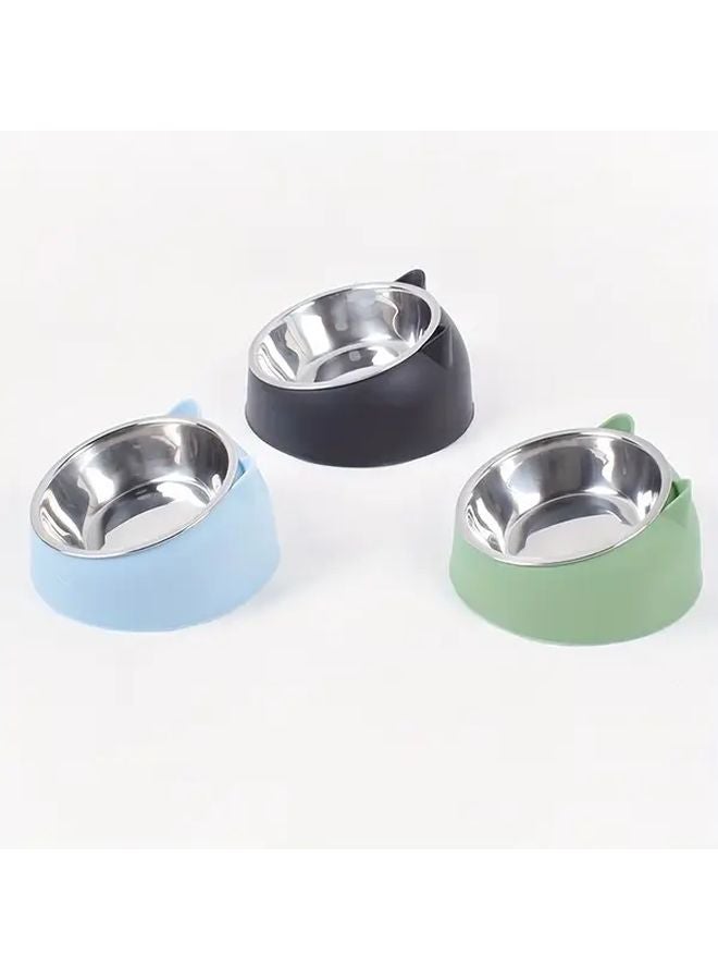 Green 2 in 1 Cat Bowl with Spill Proof Lid Heavy Duty Feeding and Watering Station - Image 5